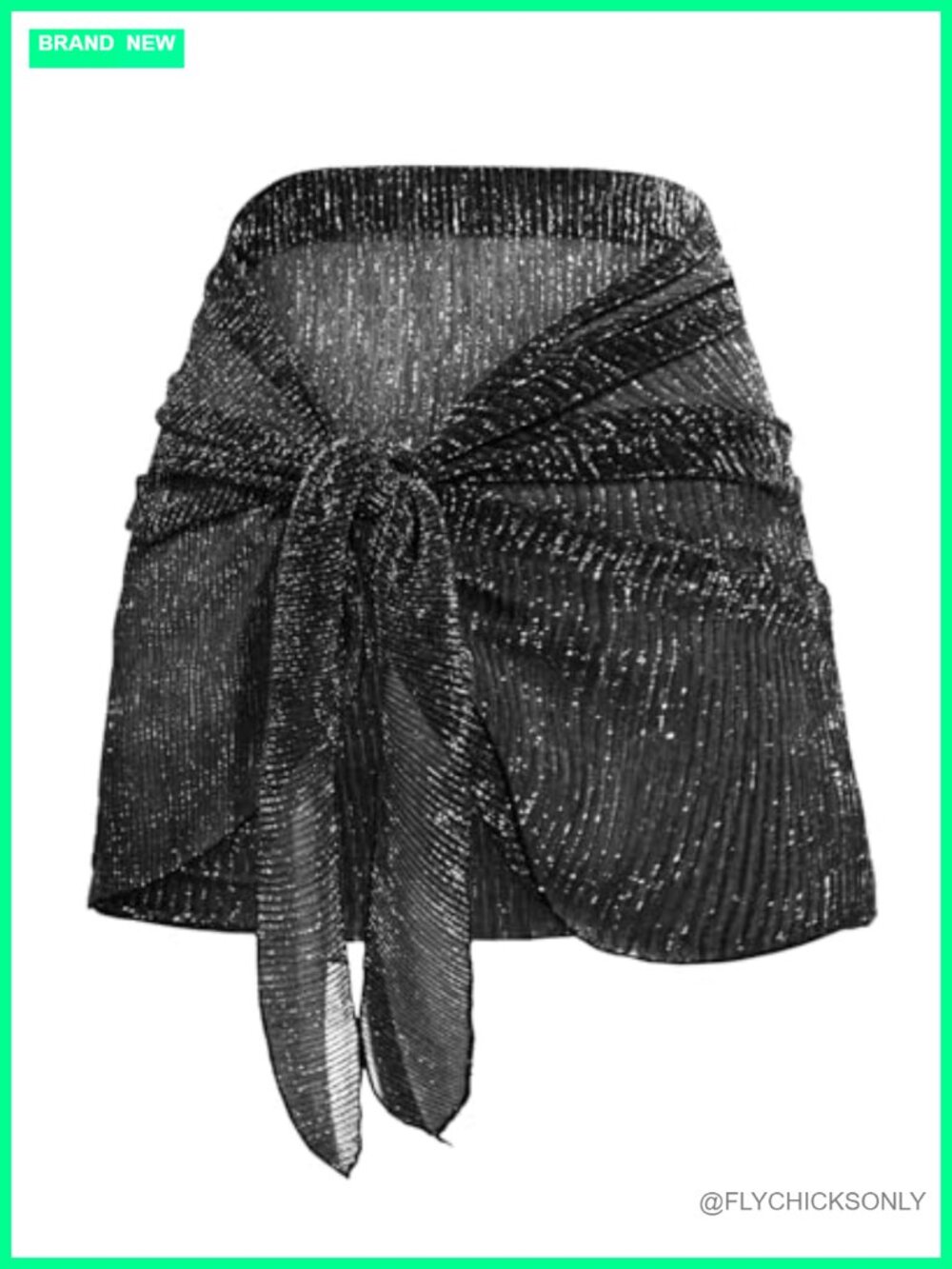 Shiny Sarong Cover Up Wrap Skirt